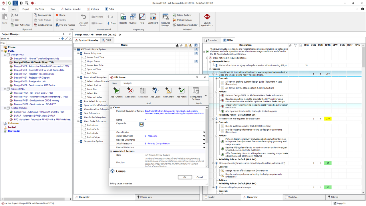 Wilde Risk - ReliaSoft XFMEA